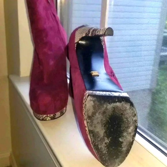 Pour La Victoire Suede Platform Booties - Size 7.5 - Picture 5 of 8